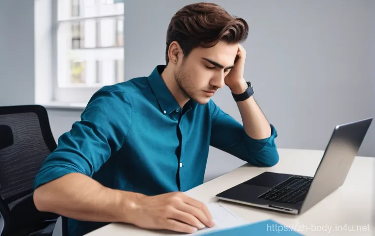 목 디스크 예방 요가 루틴 - **Image Prompt 1: The Burden of the Digital Age**
    A young adult, appearing to be in their late t...