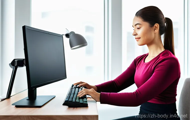 손목터널증후군 초기 증상 - **Prompt 2: Work Difficulty and Hand Weakness**
    An adult, casually dressed in a modest long-slee...