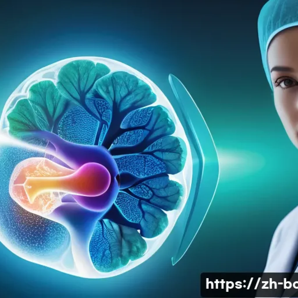 무릎 관절 치료 최신 기술 - **Regenerative Knee Healing with Stem Cells**
    A highly detailed, visually stunning image depicti...