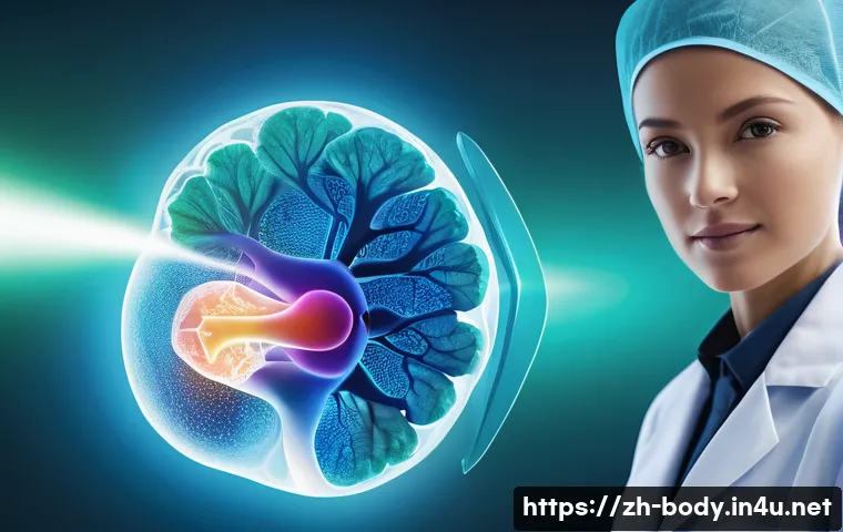 무릎 관절 치료 최신 기술 - **Regenerative Knee Healing with Stem Cells**
    A highly detailed, visually stunning image depicti...